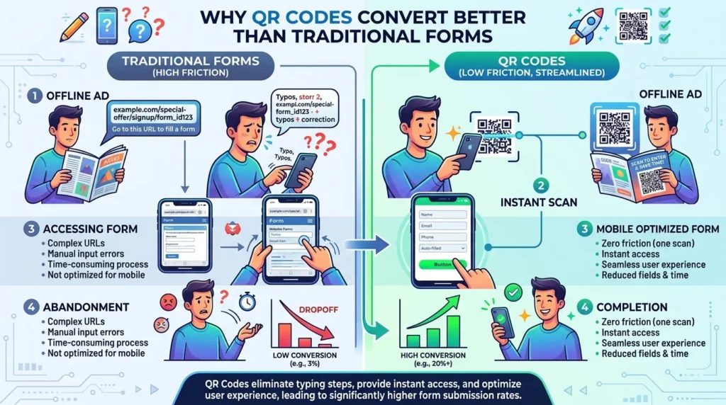 Why QR Codes Convert Better Than Traditional Forms