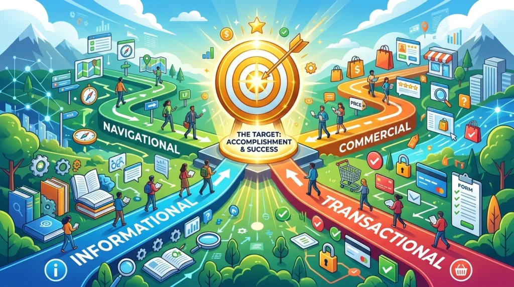 A magnifying glass analyzing global search data for free keyword research.