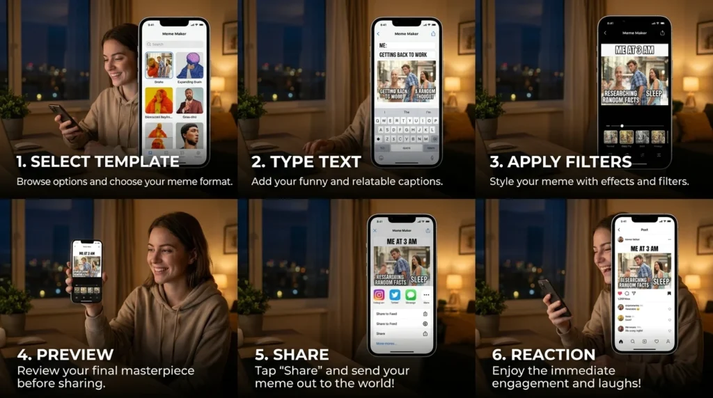 Step by step process to create viral memes using advanced meme generator